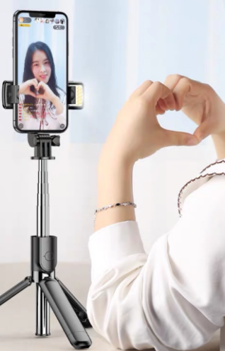 Compatible with Apple, Bluetooth Selfie Stick Mobile Remote Control Tripod - Image 12