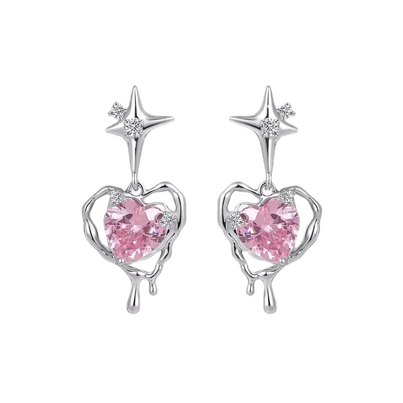 Title 6, Pendientes Starlight Liquid Love para mujer Bri...