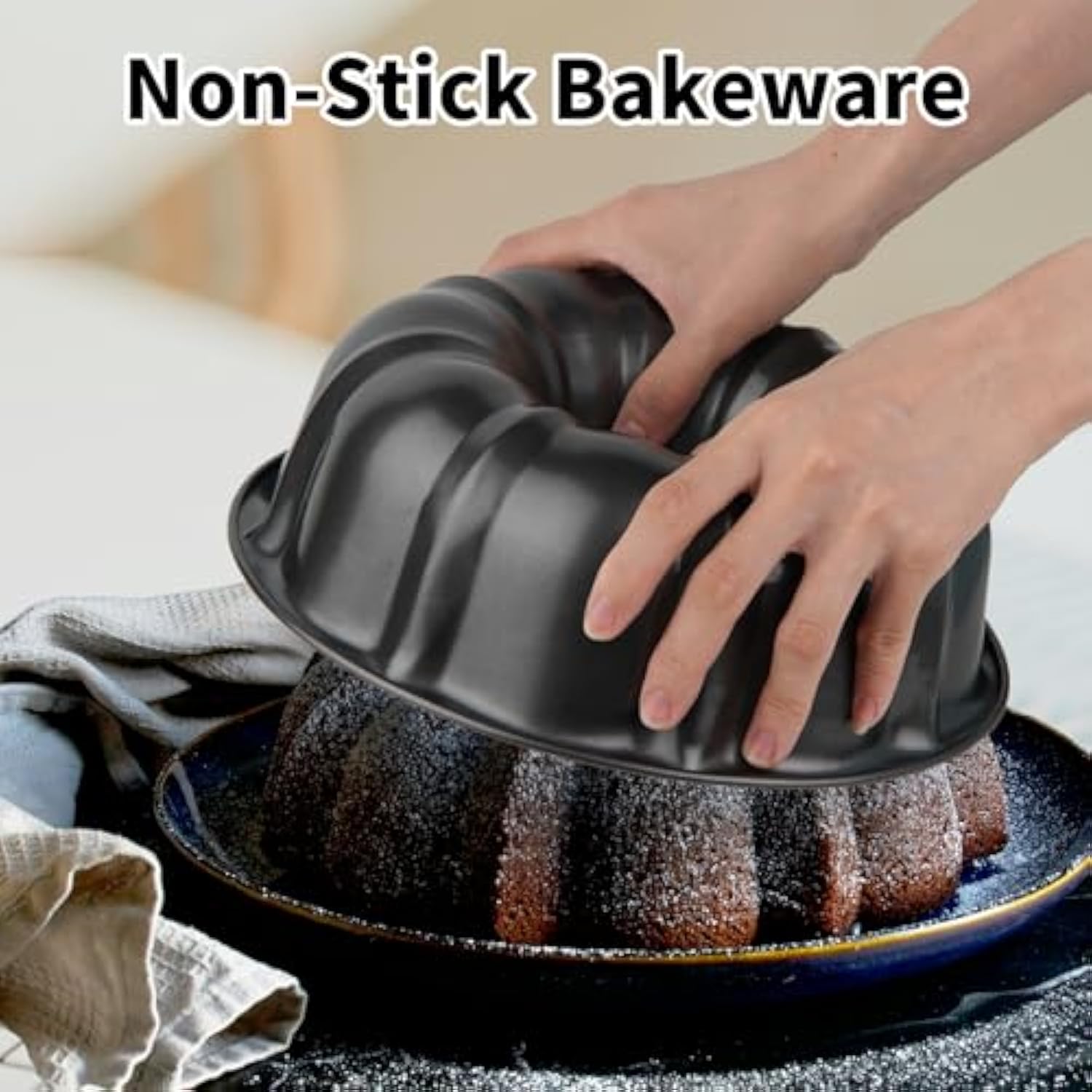 Title 11, Non-stick Cake Pan Heavy Duty Carbon Steel Flut...