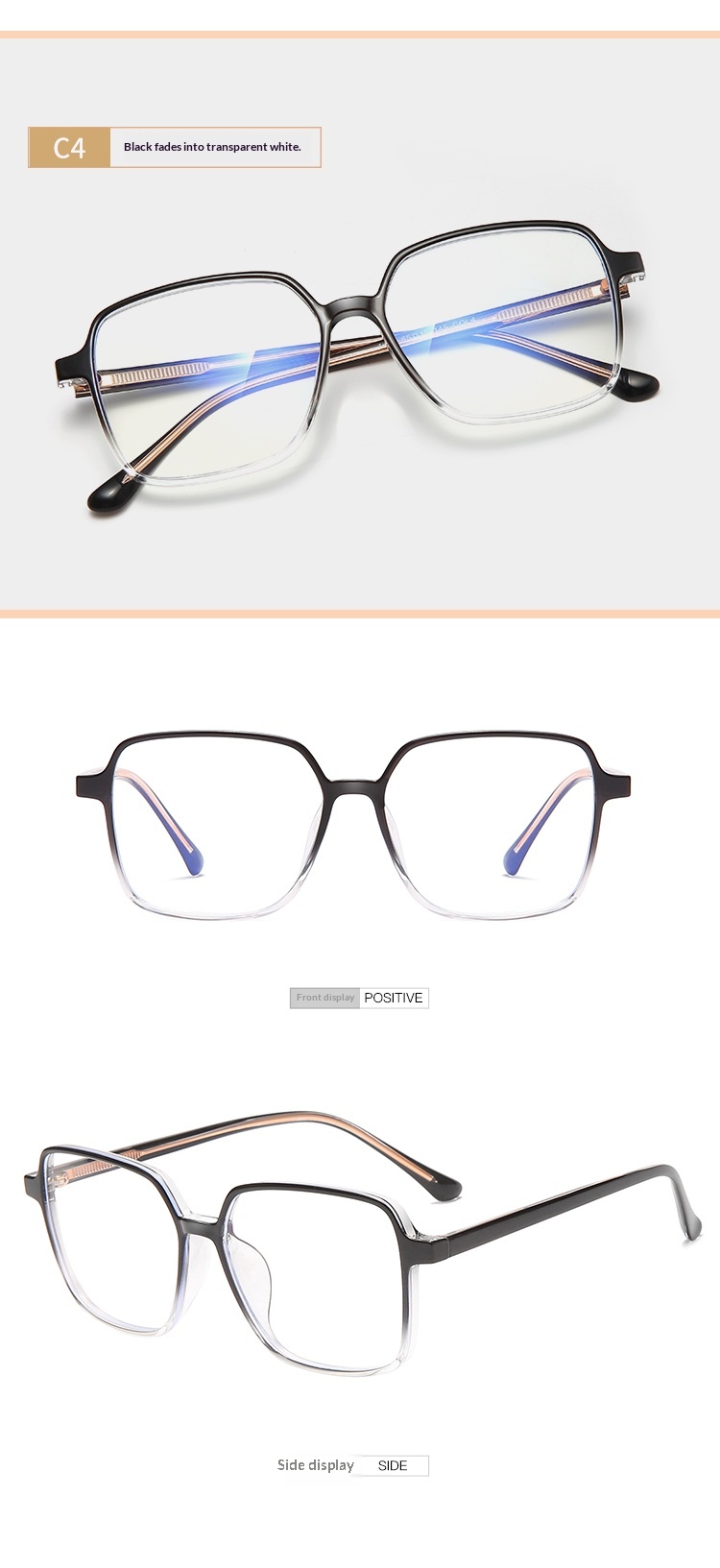 Lijia Korean Version Large Frame Anti Blue Light Goggles, Internet Famous, Same Type Of Goggles 1542