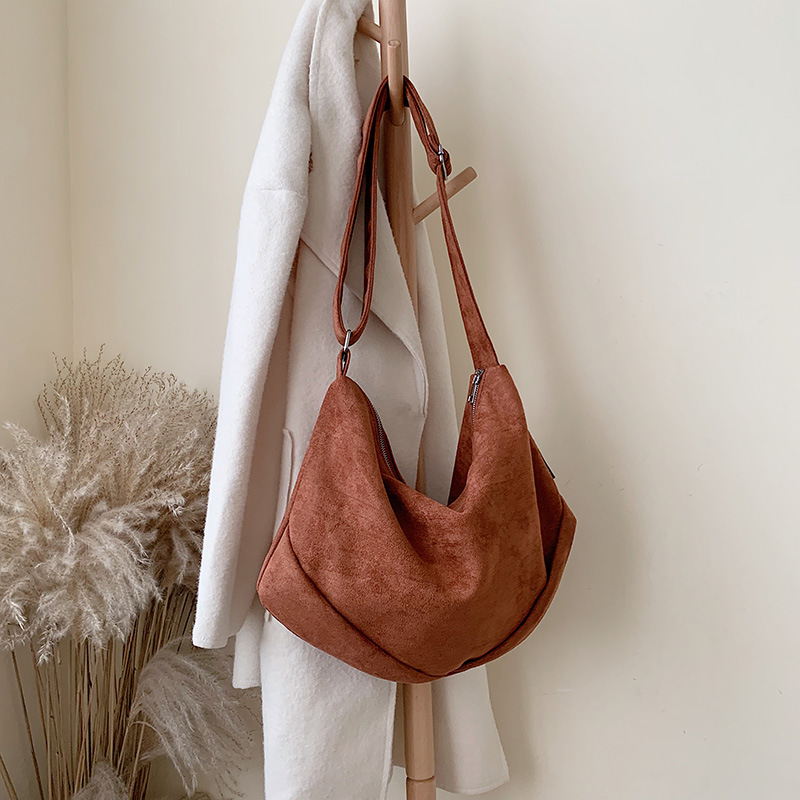 Korean Casual Solid Color Simple Tote Female Bag Commuter Messenger Bag