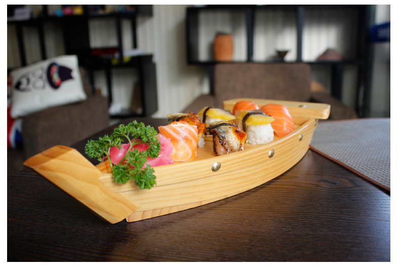 Title 1, Pine wooden sushi boat