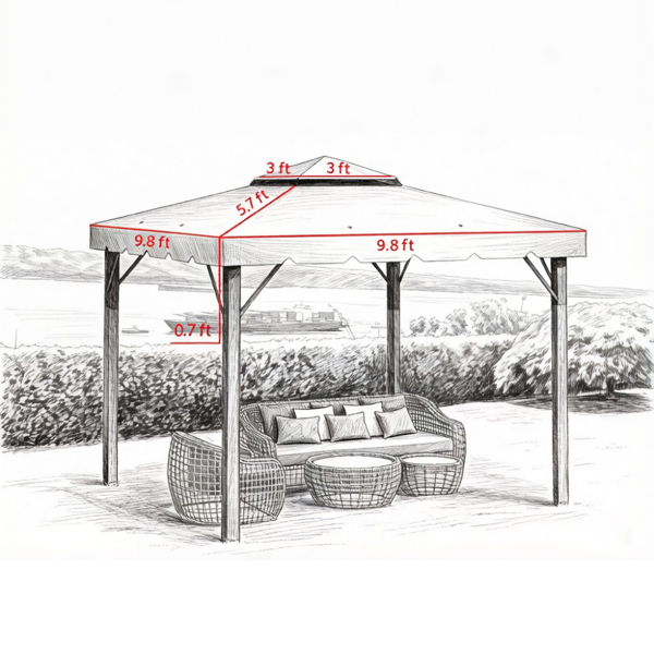 Gazebo Canopy Replacement  Only Canopy Roof — foto 2