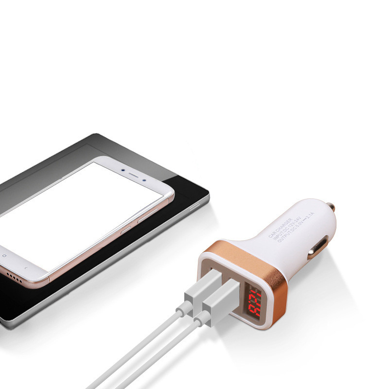 New Digital Display 2.1A Multi-function Car Charger - Image 2