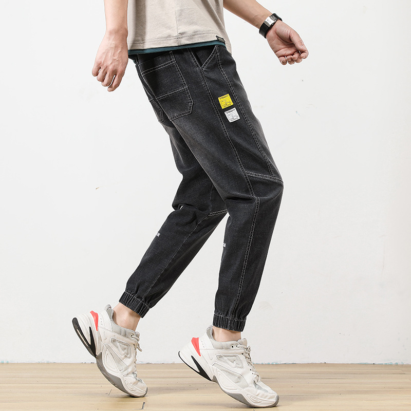 Title 2, Mens Jeans Ankle-tied Trousers Spring and Autu...