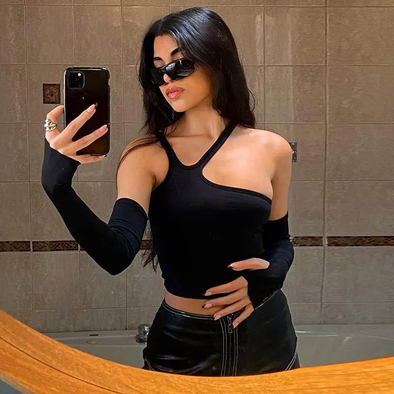 New Fall Women's Clothing Fashion Irregular Split Oversleeves Slim