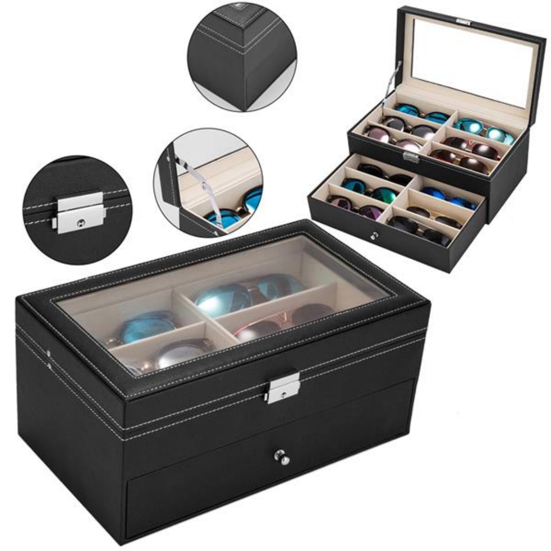 Leather sunglasses organizer product detail image