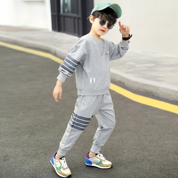 Boy's Suit Sports Two-piece Labeling Leisure