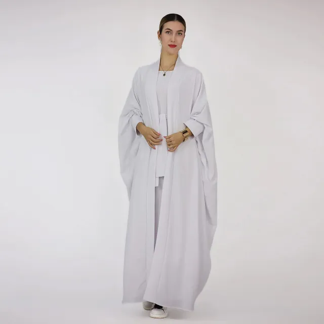 Ethnic Style Solid Color Two Piece Dress White - Shop at LoveMi