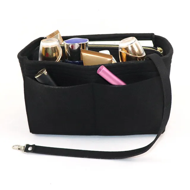 Large Purse Insert Makeup Cosmetic Box Handbag Black - Shop at LoveMi