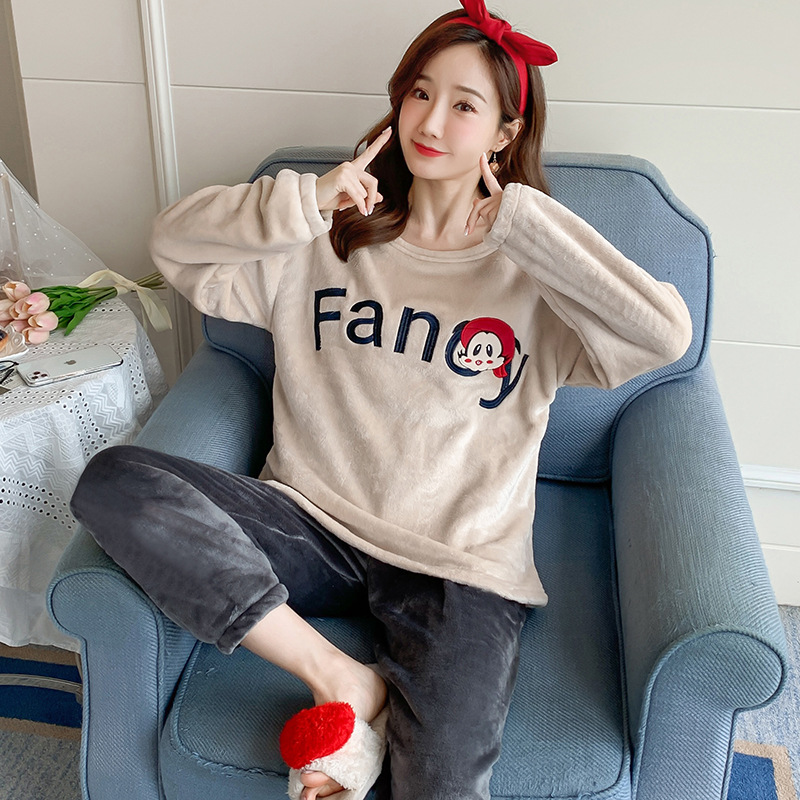 Title 14, Thick Coral Fleece Girl Home Service Suit