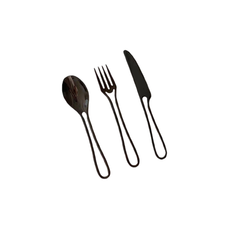 3pcsblack dessert set