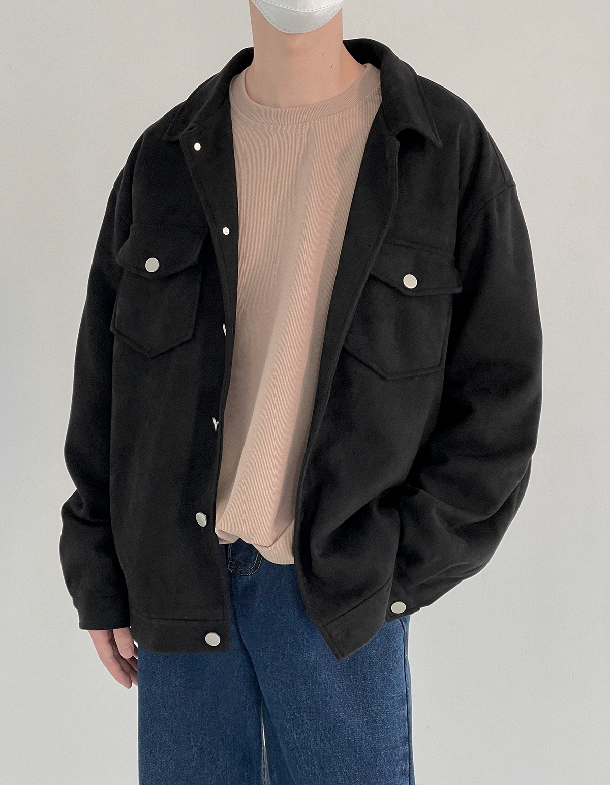 Men's Short Loose Suede Jacket