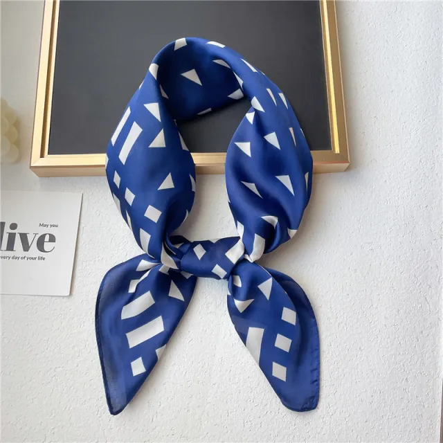 All match Tie Headband Decoration Tie Bag Small Scarf New Blue - Shop at LoveMi