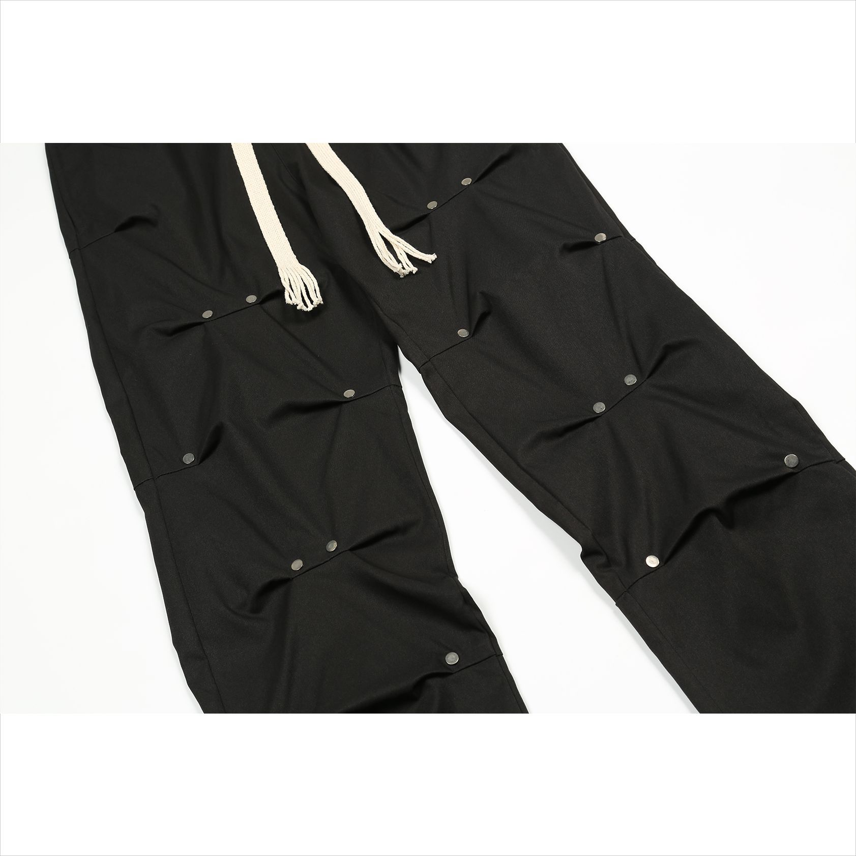 American Street Dark Tide Brand Design Metal Buckle Casual Trousers