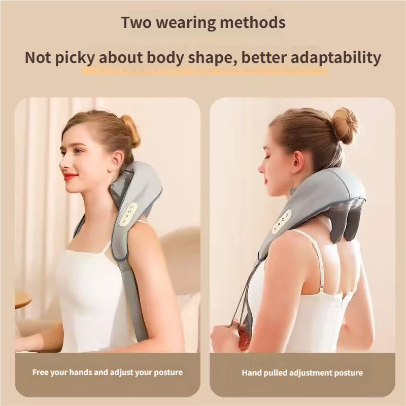 Grey Neck & Shoulder Massager with Heat