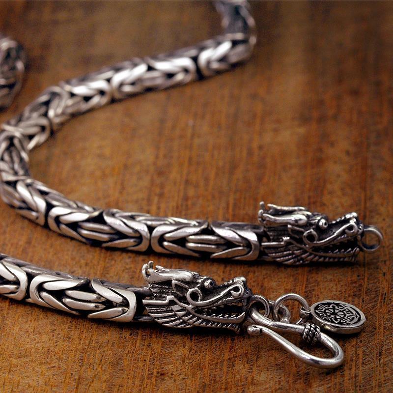 Men's Vintage Aged Faucet Silver Plated Necklace