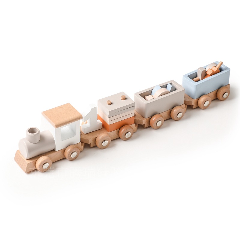 Wooden birthday train toy