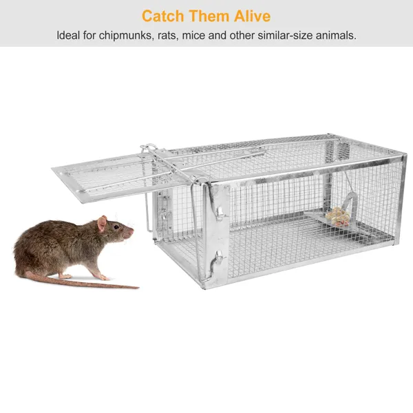 Mouse Trap, Galvanized Iron Mouse Control Bait Catcher, Prohibited Platform - Silvery