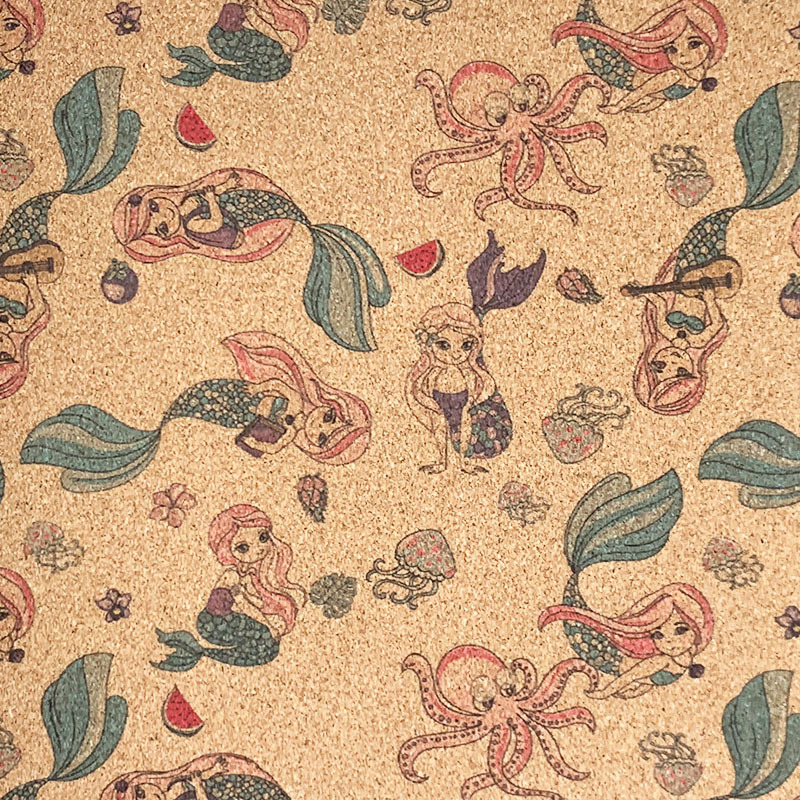 Cork Fabric with Mermaid Pattern, picture 4 of 4