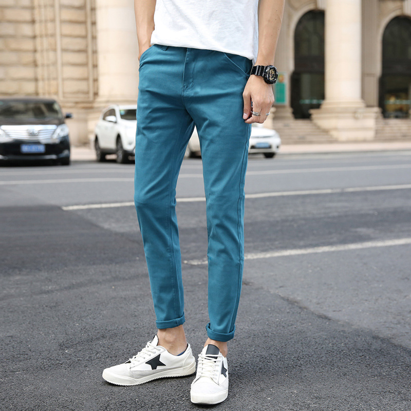 Title 4, Pantaloni dritti casual in puro cotone, semplic...