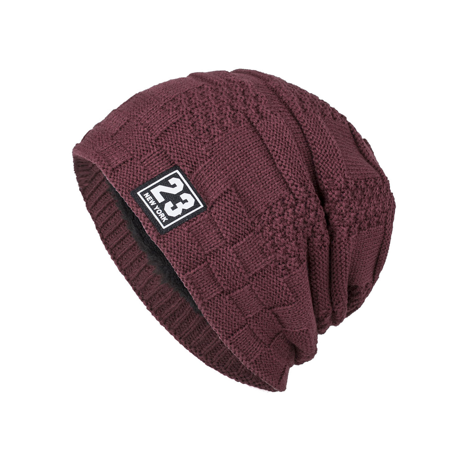 Women's Outdoor Warm Thickened Fleece Pullover Knitted Woolen Hat — foto 3