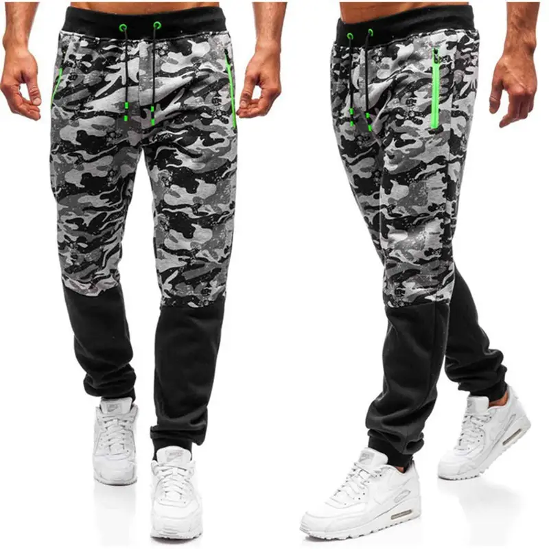 New Slim-fit Trousers with Camouflage Lace-up for Men