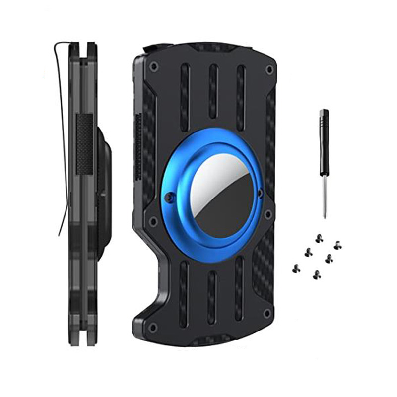 Aluminum Alloy With Airtag Wallet Men's Ultra-thin Tracker