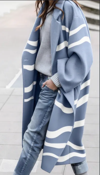 European And American Women's New Long Sleeved Large Woolen Overcoat - Shop at LoveMi