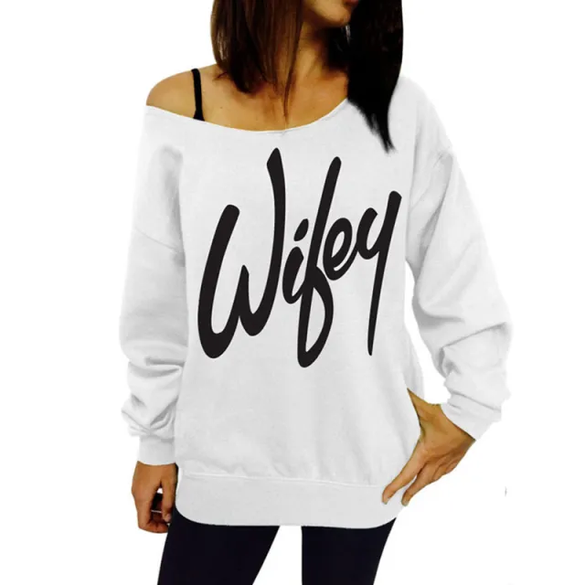 European And American Style Letter Printed Sweater In Stock White - Shop at LoveMi