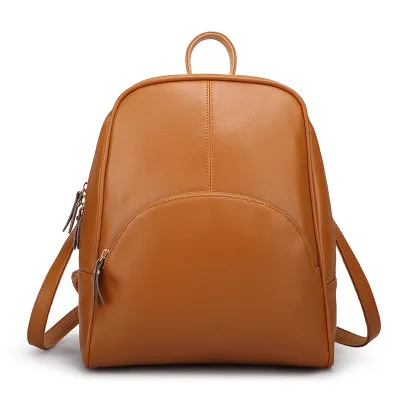 Women's New Fashion Casual Pu Backpack Khaki - Shop at LoveMi