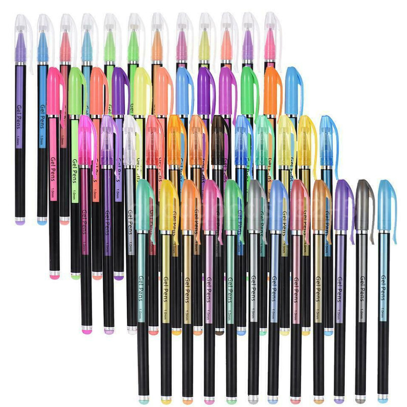 48 Packs Color Gel Ink Pens Set For Adult Colouring Books Drawing And Writing — image 4