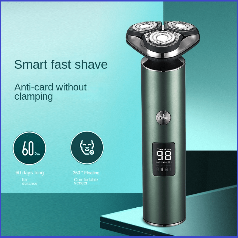 Men's Electric Shaver Triple Head Razor Travel Portable Washable