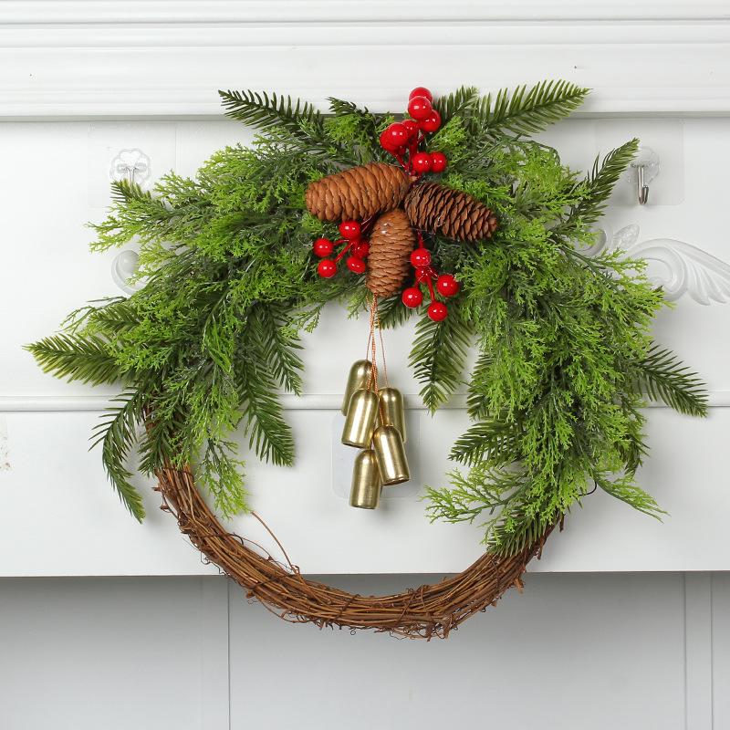 Christmas farmhouse boho garland bell garland door hanging