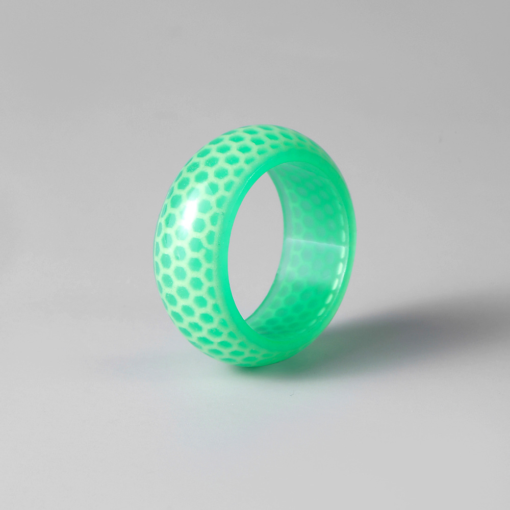 Title 10, Transparent Resin Honeycomb Pattern Luminous Ring