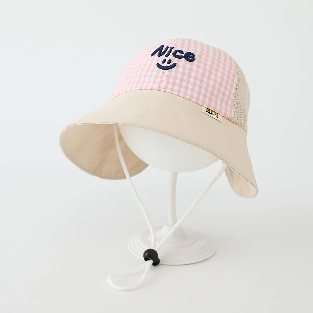 Summer Boys' And Girls' Wide-brimmed Striped Embroidered
