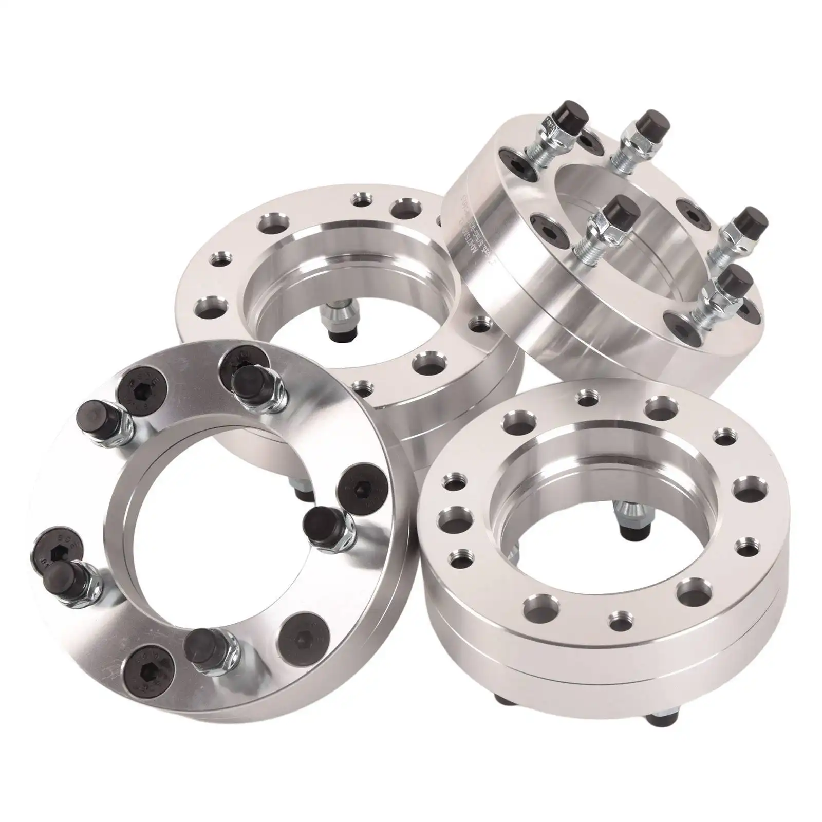 4x 6x5.5 To 5x5 Wheel Adapters 2'' Use 5 Lug Wheels On 6 Lug Trucks M14x1.5