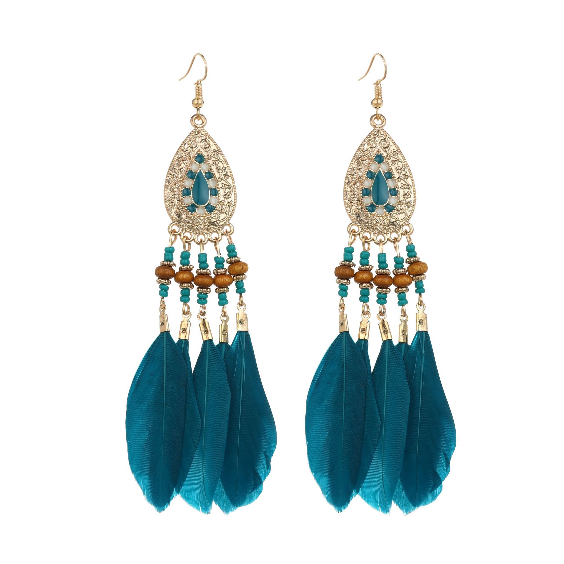 Bohemian Ethnic Style Long Tassel Earrings