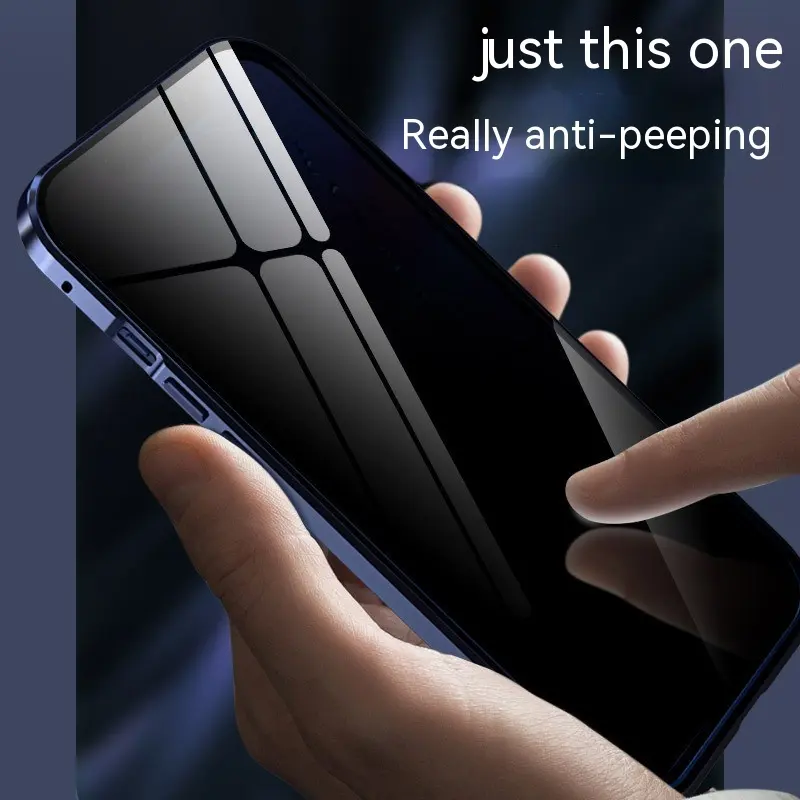 Applicable Magnetic Phone Case Metal Peep-proof Protective