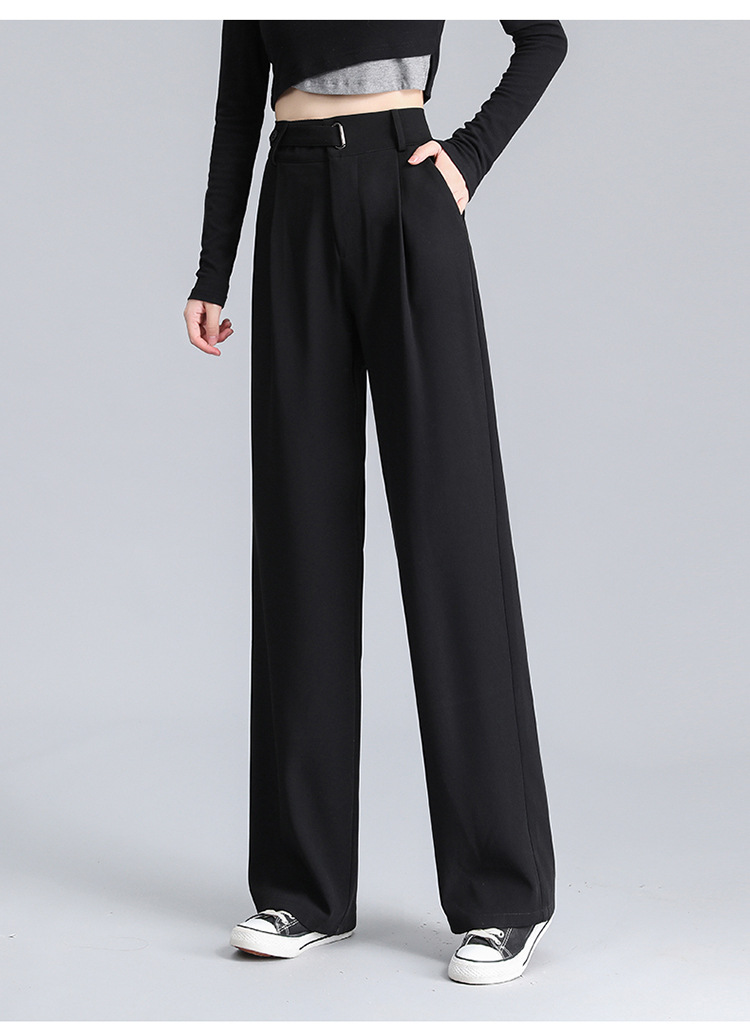 Ladies Loose Straight Mopping Suit Long Pants
