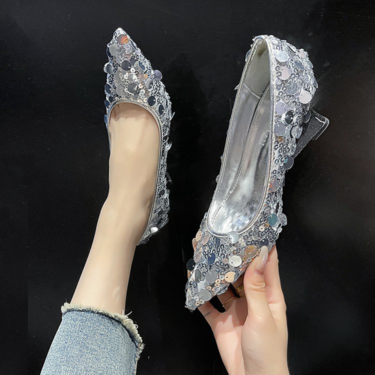 2026 Women's Pointed Toe Wedge Heels Stylish Minimalist Slip On Pumps Versatile Elegant Design thumbnail 3