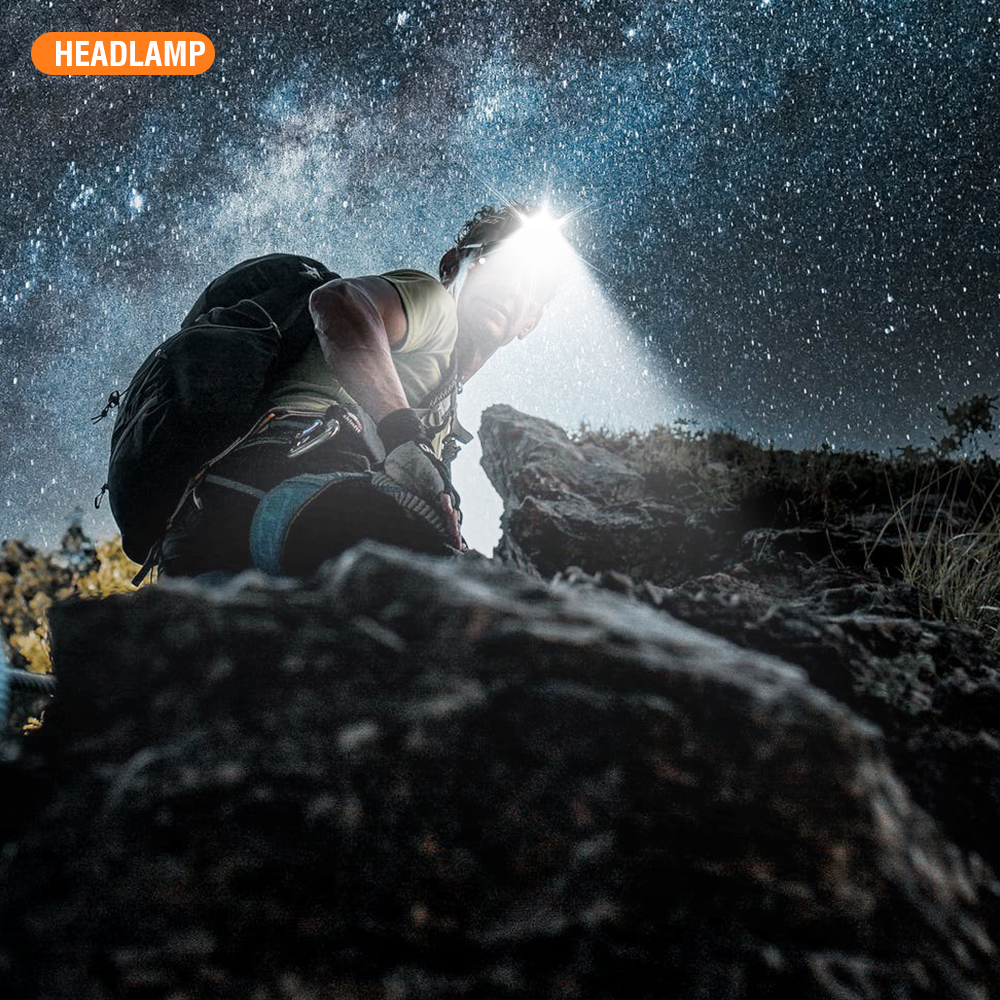 BORUiT LED Head Torch Lamp Light Rechargeable Headlight Headlamp Camping 7 Mode — image 6