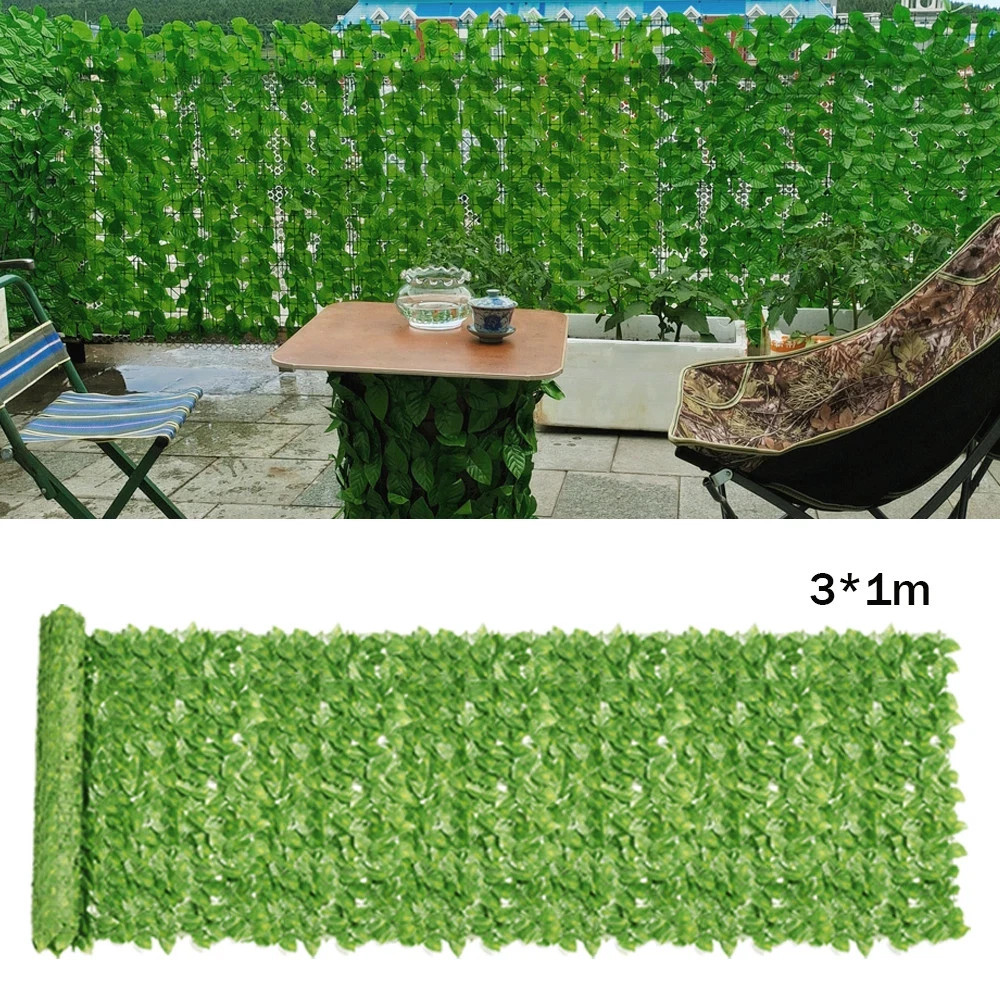 Artificial Hedge Fake Ivy Leaf Garden Fence Privacy Screening Roll Wall Panel — image 6