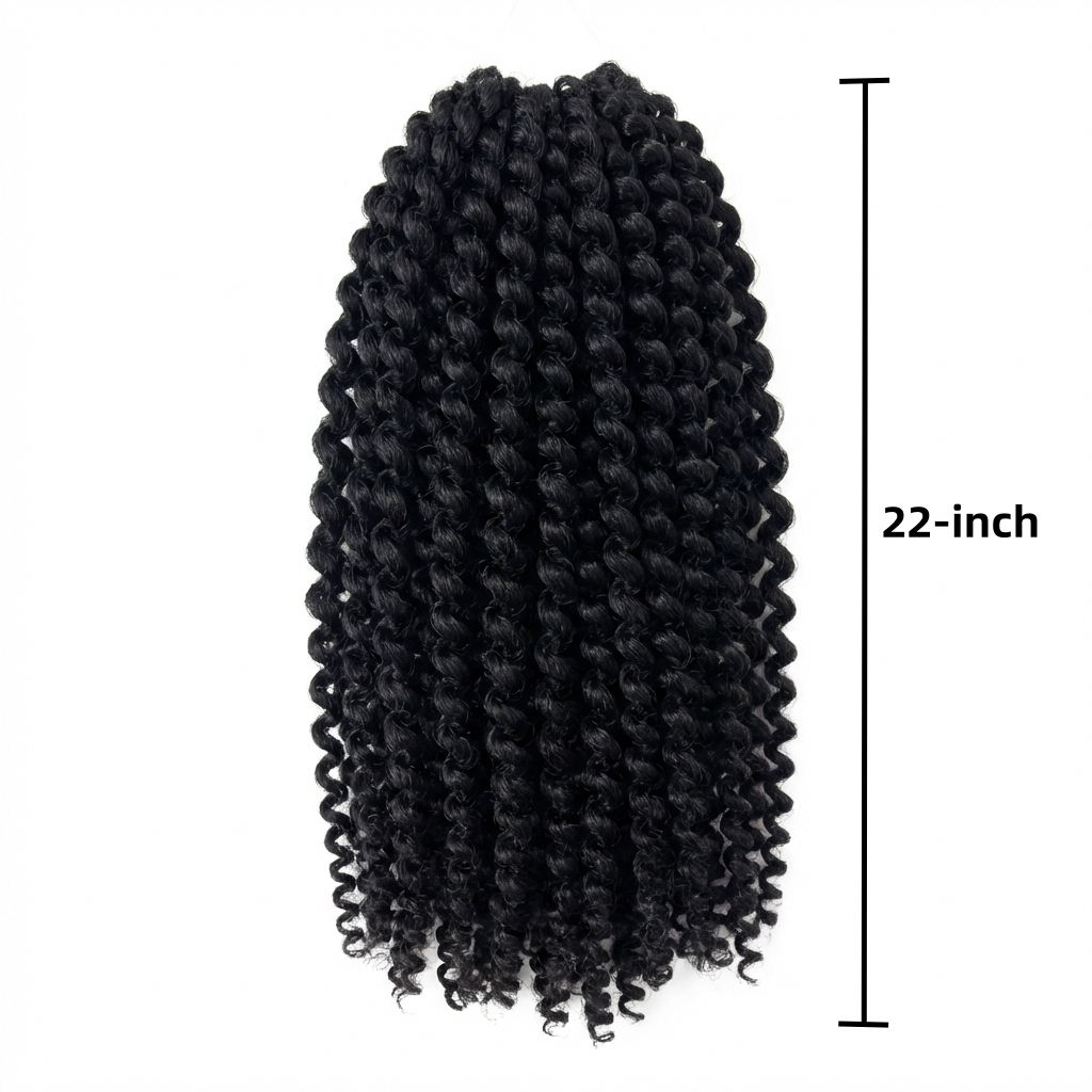 Water Wave Crochet Braiding Hair LongBohemian Curly Style Suitable For... 8