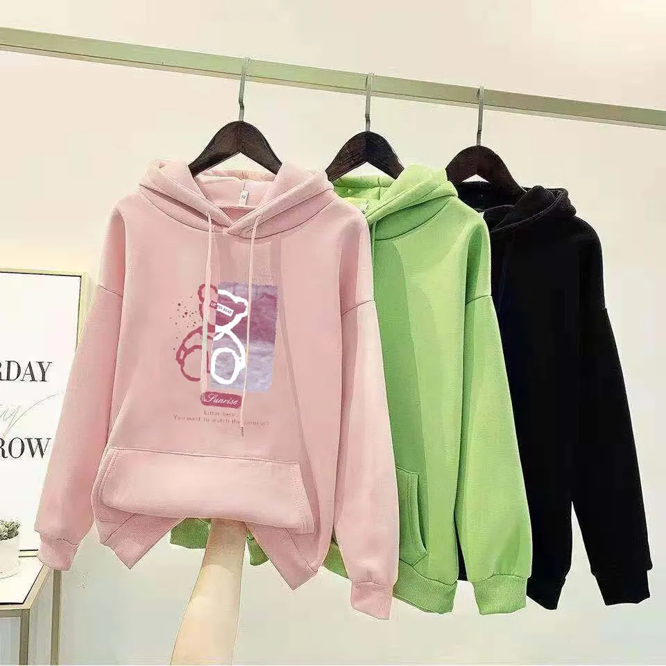 Plus Velvet Western Style Student Age Reduction Ins Super Fire Loose Embroidered Hood - 10 Style