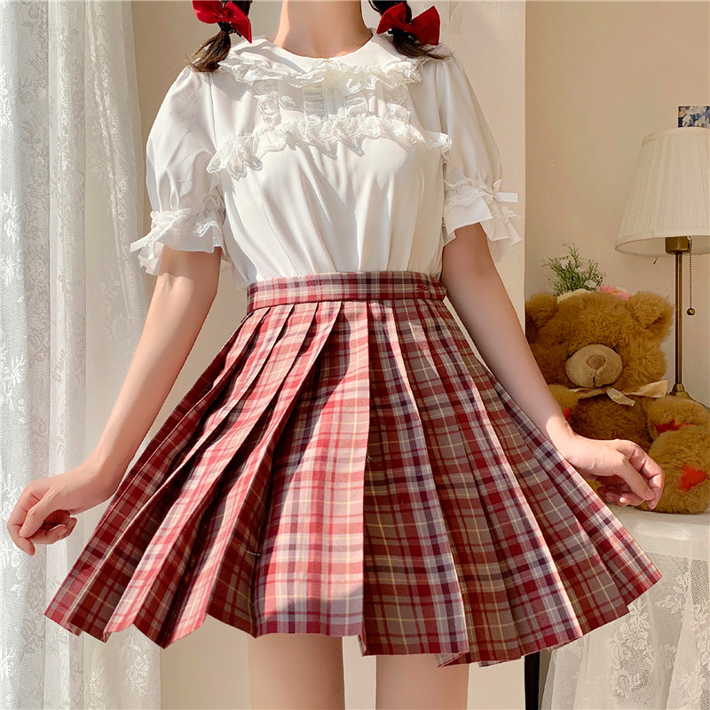 New Soft Girl Sweet Short Sleeve Doll Collar Shirt Women