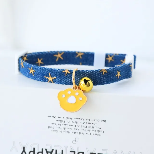 Pet Collar Kitten Dog Bell Safety Buckle Necklace Dark Blue - Shop at LoveMi