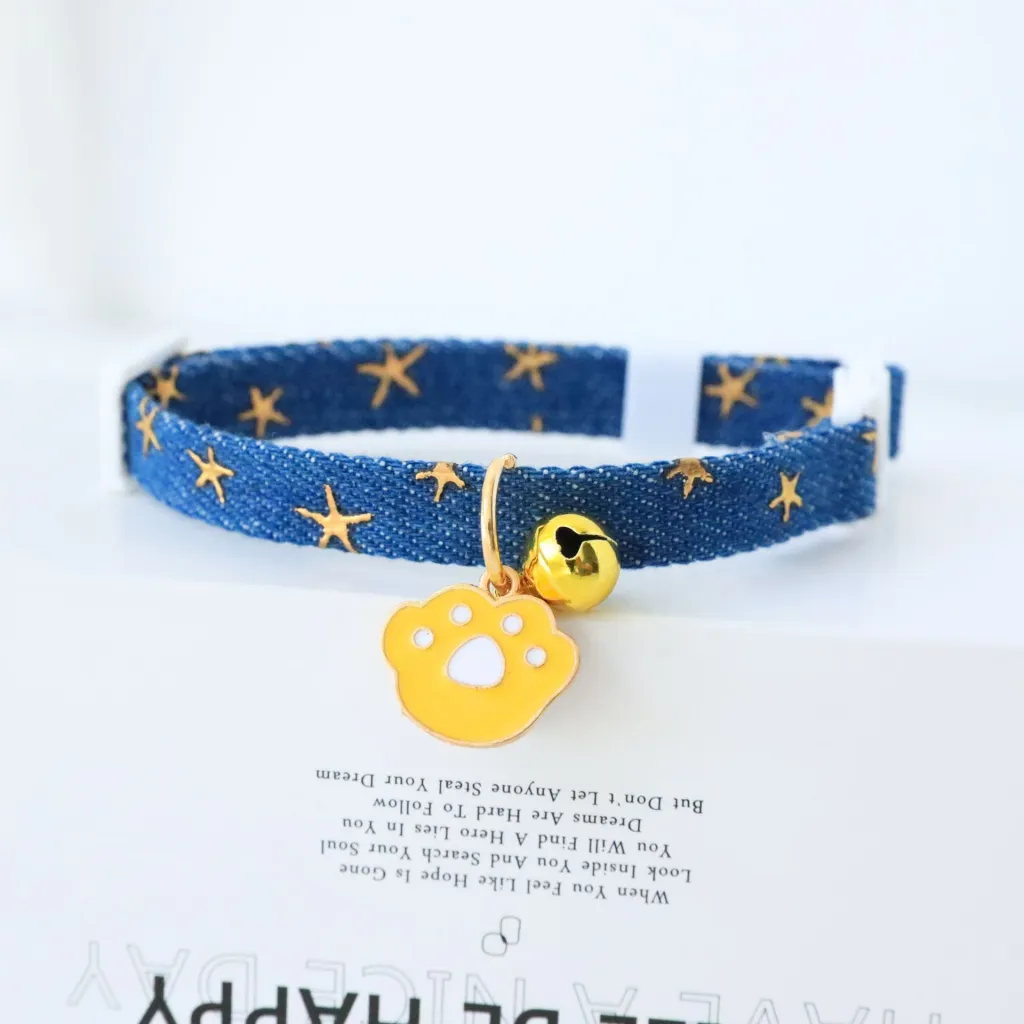 Pet Collar Kitten Dog Bell Safety Buckle Necklace - Dark Blue