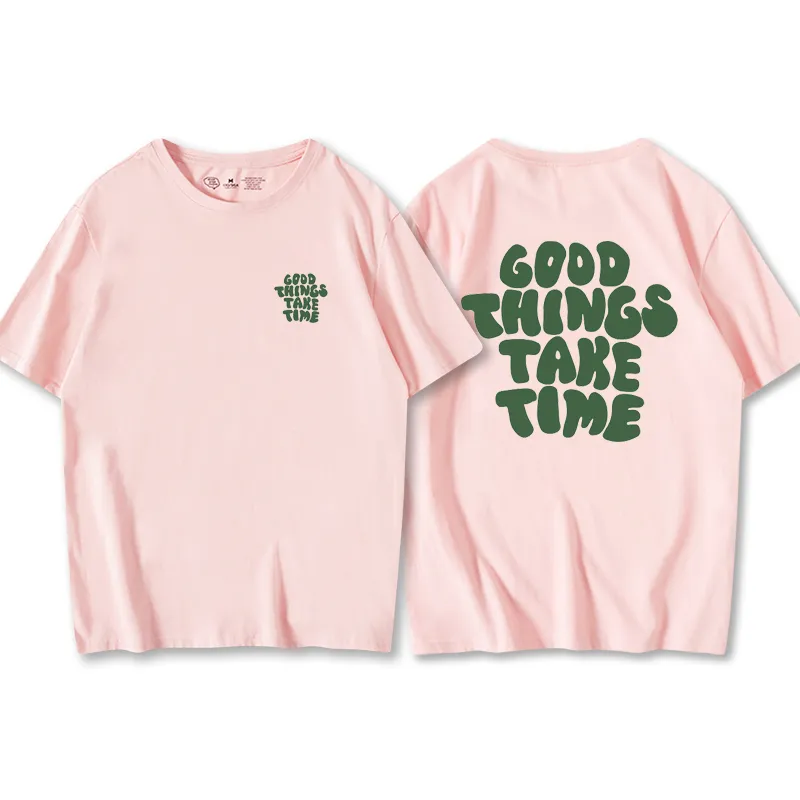 Shoulder Length Short Sleeved Summer Loose Fit - Pink
