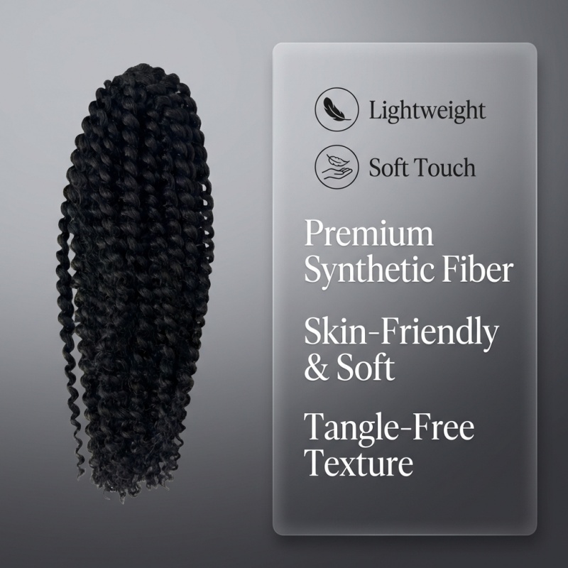 Water Wave Crochet Braiding Hair LongBohemian Curly Style Suitable For... 4